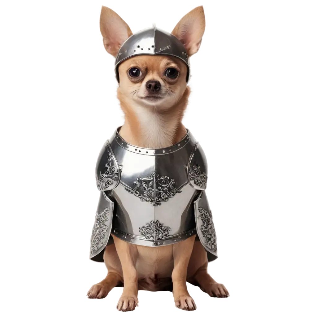 Chihuahua-in-Suit-of-Armor-PNG-Image-Unique-and-Whimsical-Concept-for-Online-Engagement