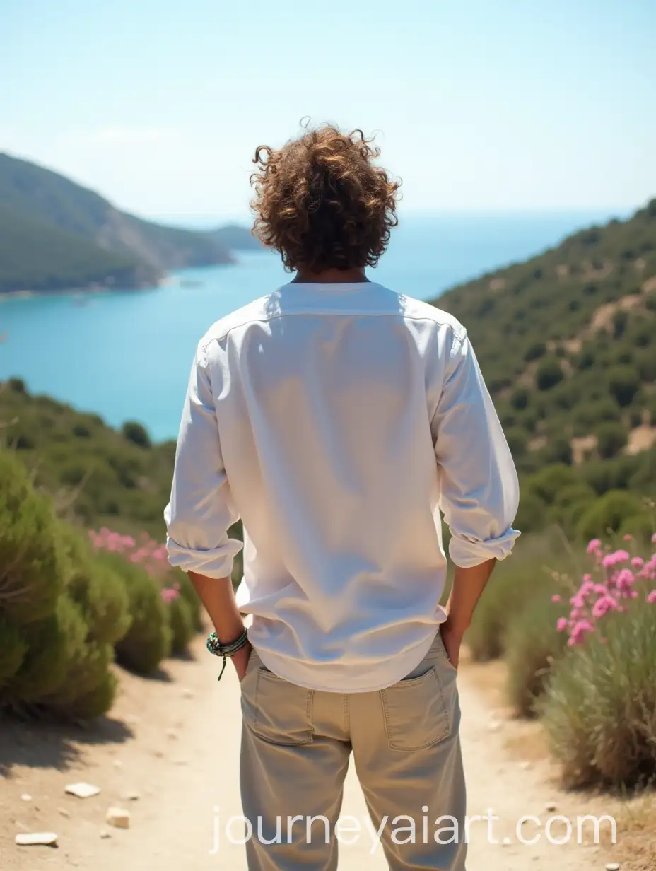 Man-Contemplating-the-Corsican-Landscape-with-Sea-View