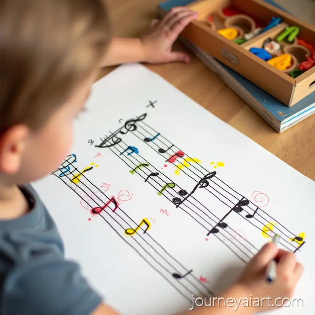 Child-and-Adult-Drawing-Rhythmic-Lines-to-Music-on-PaperDrawing-Rhythmic-Lines-Together