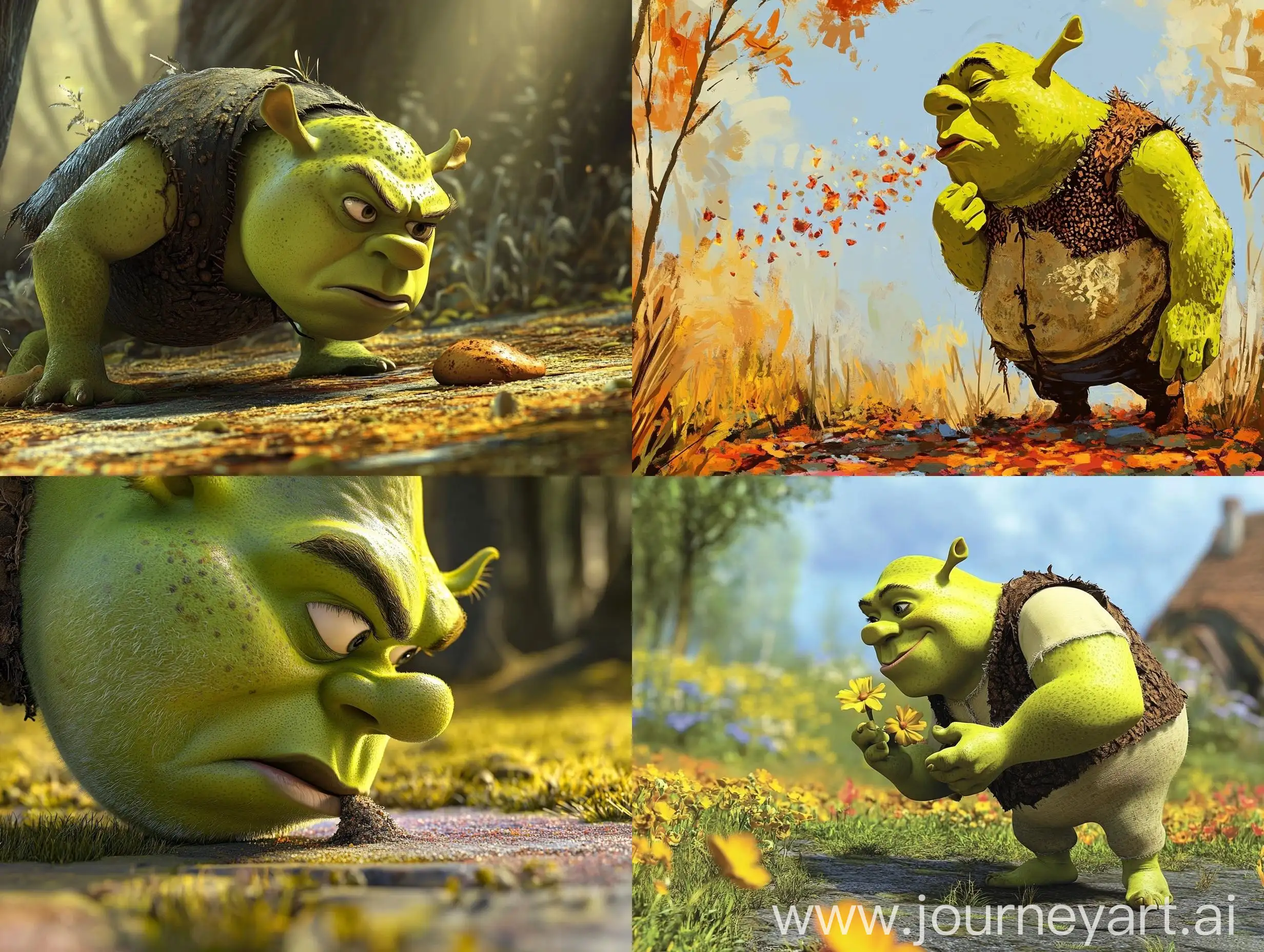 Shrek-Sniffs-Poop-Comedic-Ogre-Character-in-a-Playful-Act