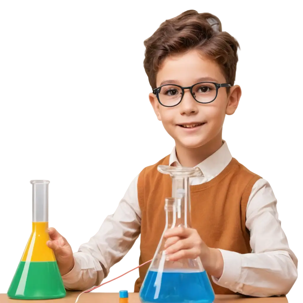 A-Boy-Doing-Science-PNG-HighQuality-Image-for-Educational-and-Creative-Use