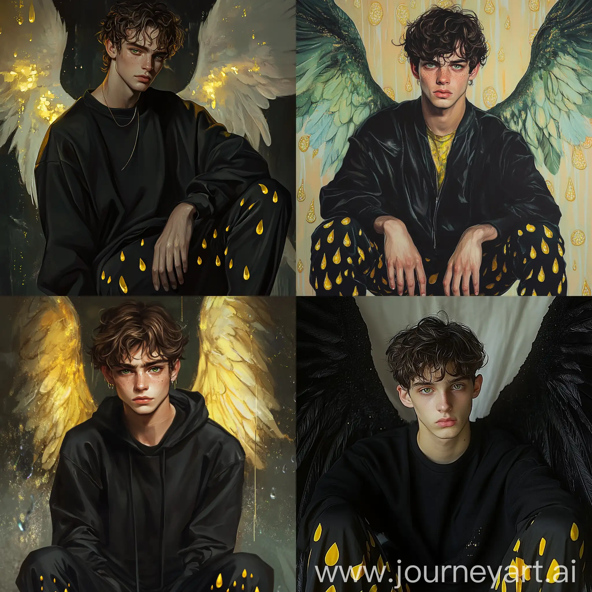 Angel-with-Brown-Hair-and-Green-Eyes-in-Black-Tracksuit