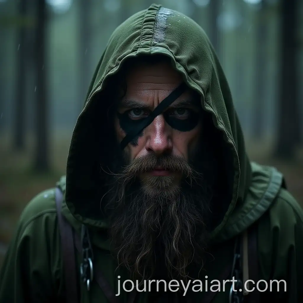 Mysterious-Warrior-with-WarPaint-in-Enchanted-Forest