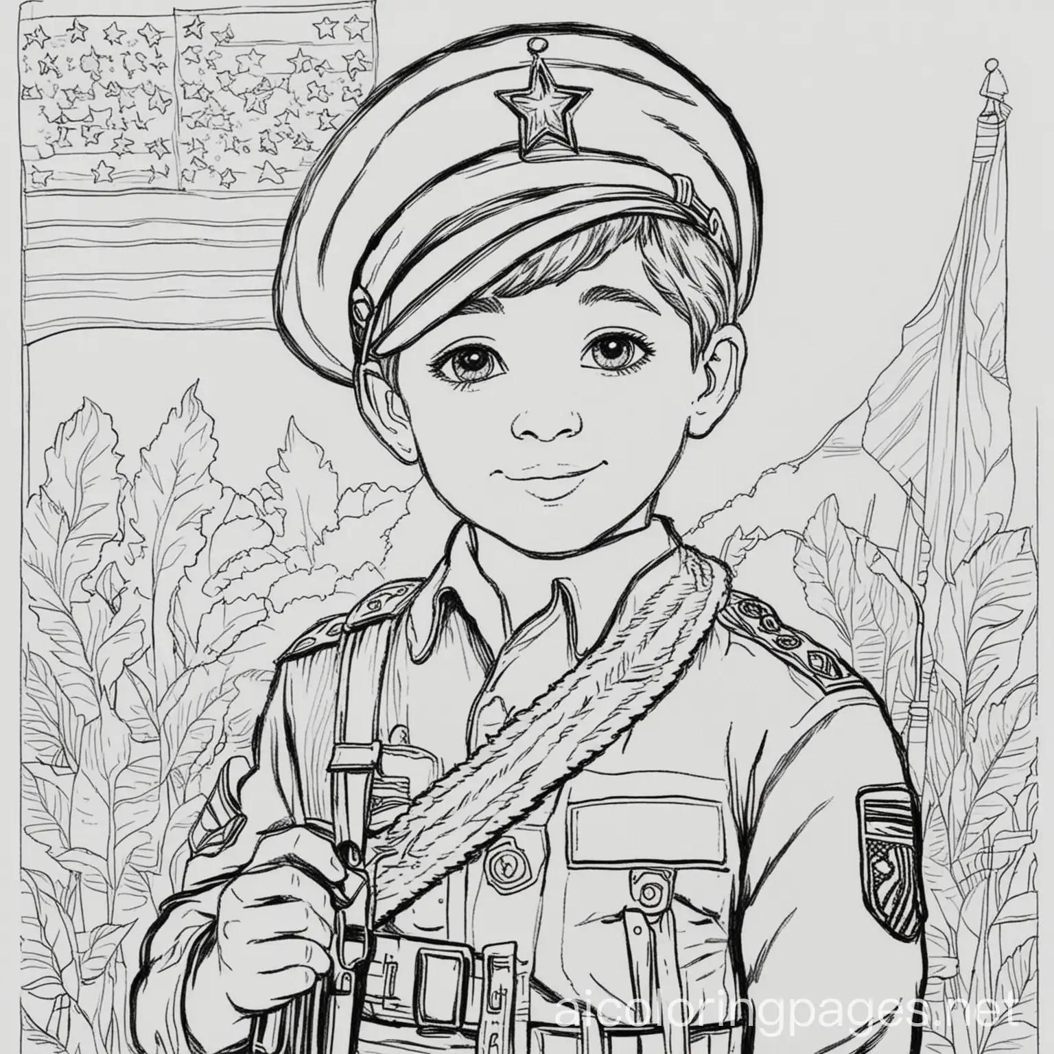 Happy-Boys-Enjoying-Veterans-Day-Coloring-Pages