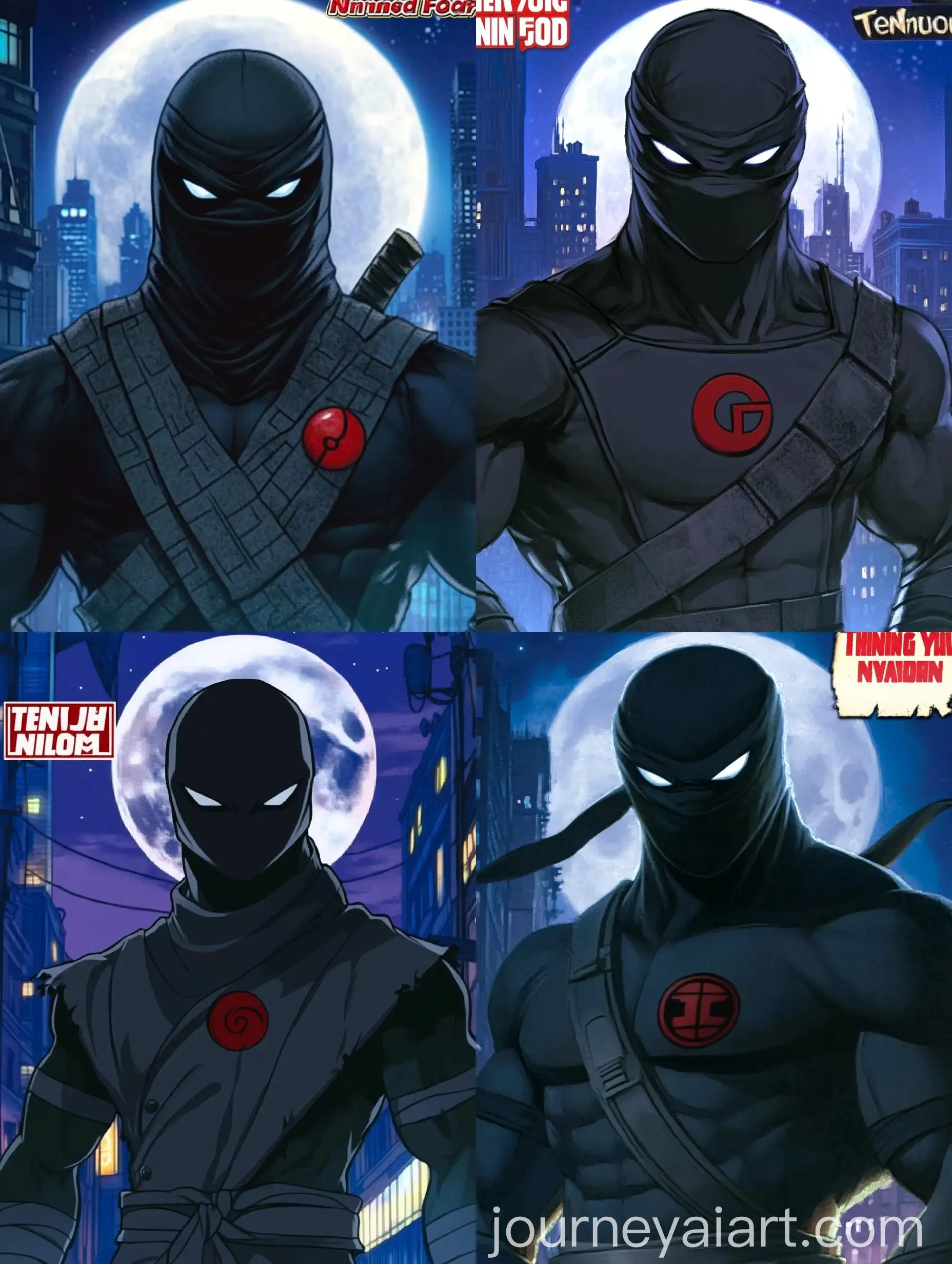 Ninja-Foot-in-Urban-Night-Scene-with-Red-Emblem-and-Ninja-Mask