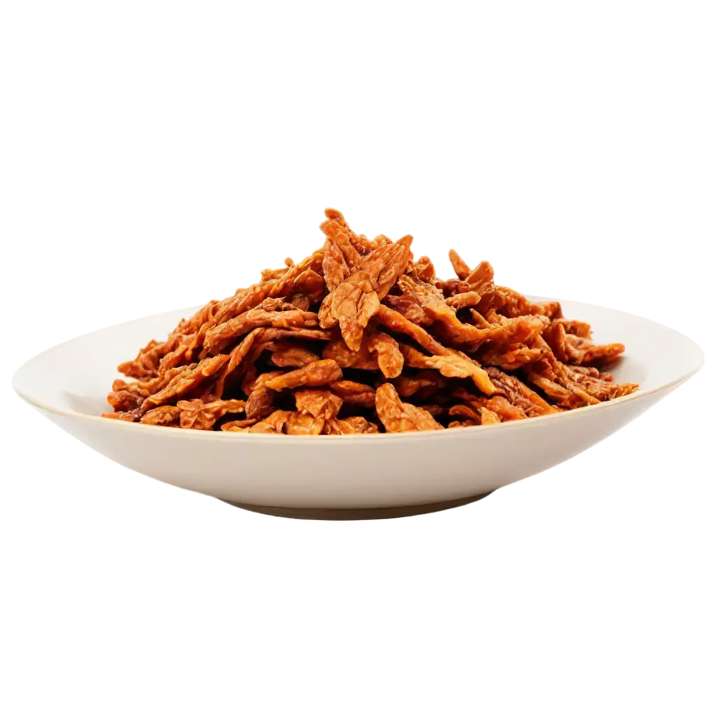 Spicy-Sweet-Dried-Tempe-in-a-Bowl-PNG-HighQuality-Image-for-Culinary-Designs