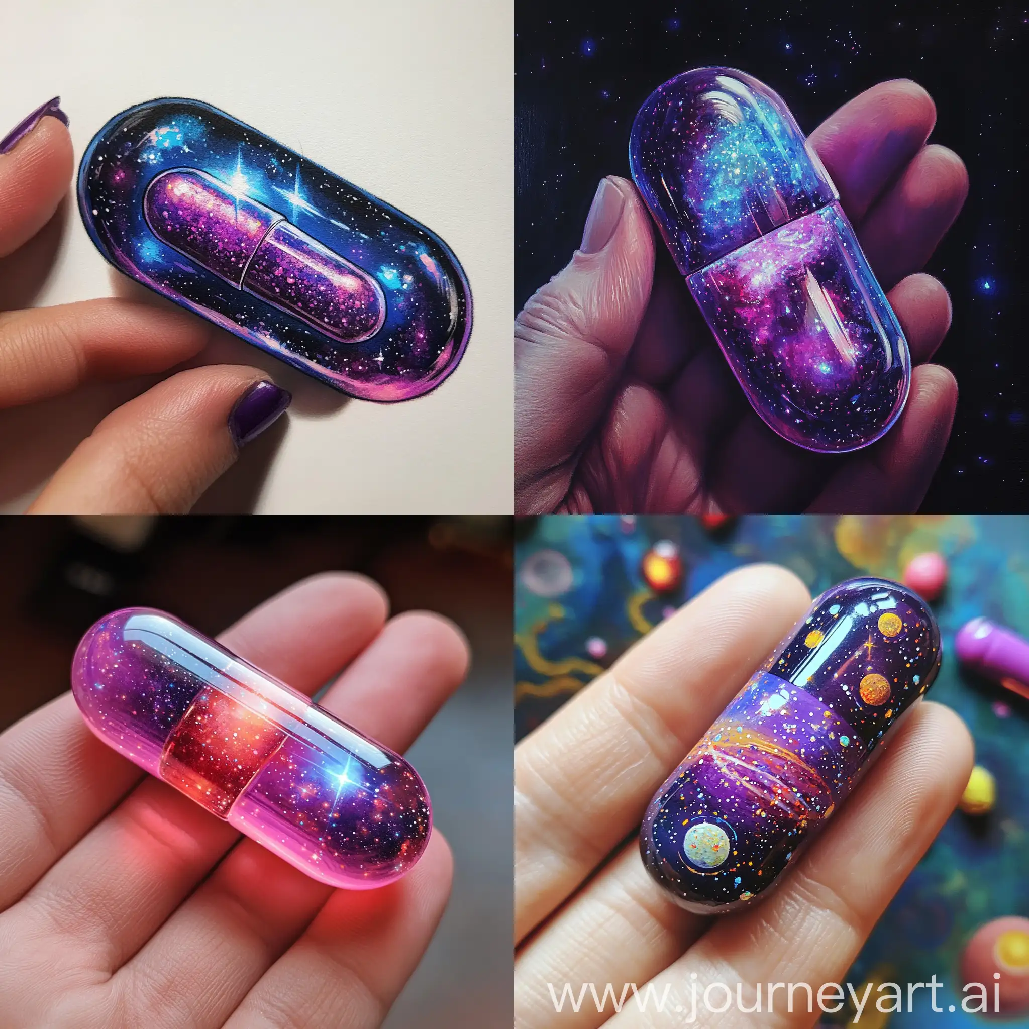 Space-Style-Pill-Capsule-on-Palm-in-Purple-Tones