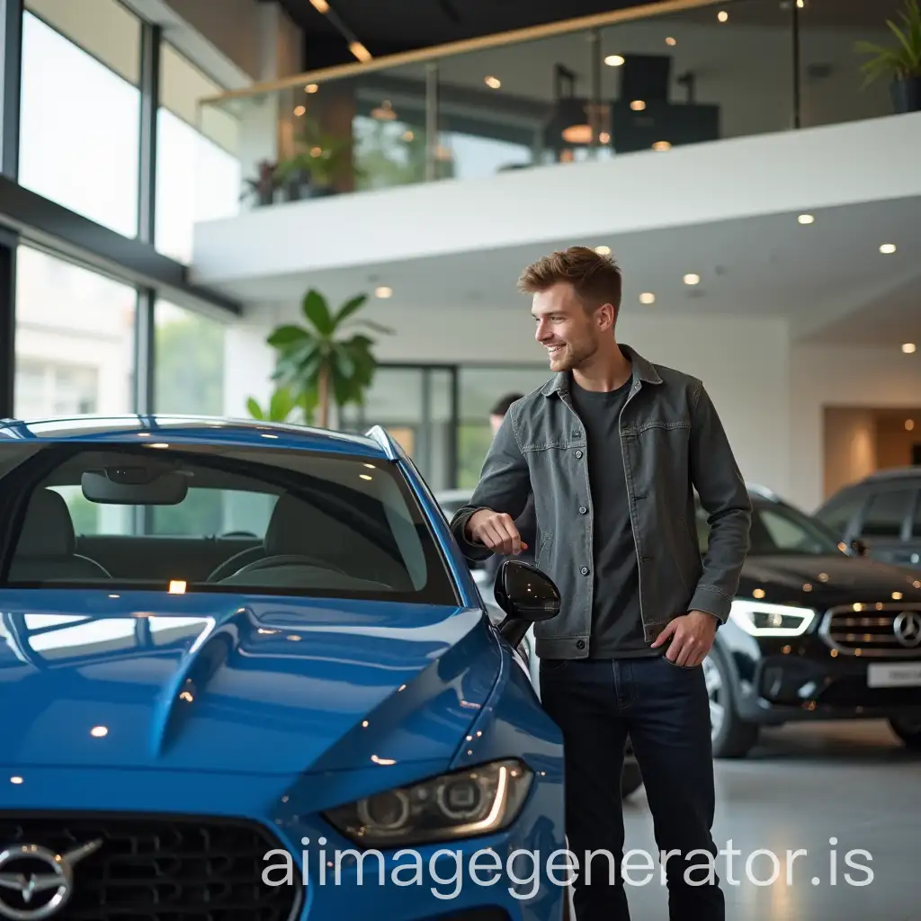 Young-Man-Excited-About-Purchasing-a-Modern-Car