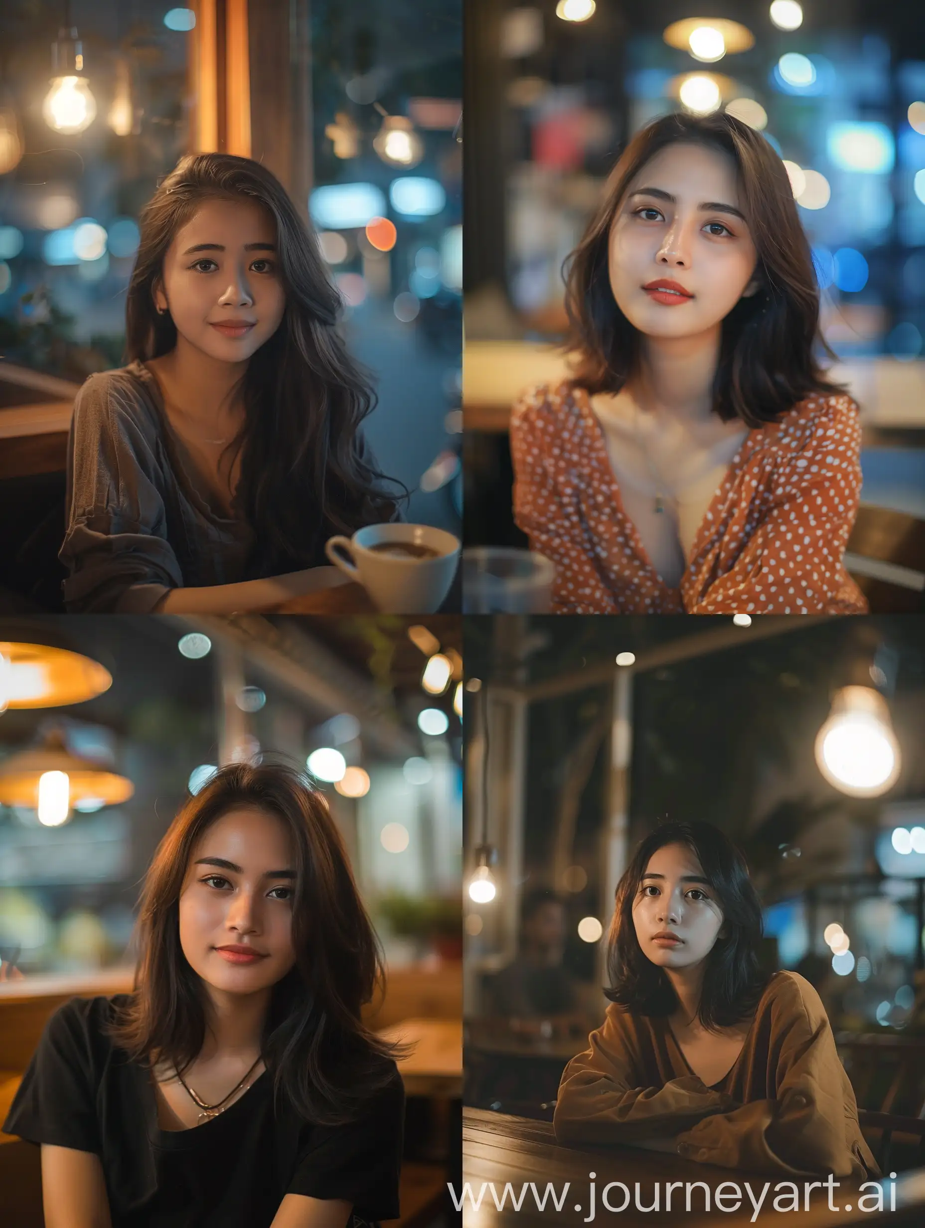 Attractive-Indonesian-Woman-in-Coffee-Shop-with-Soft-Lighting