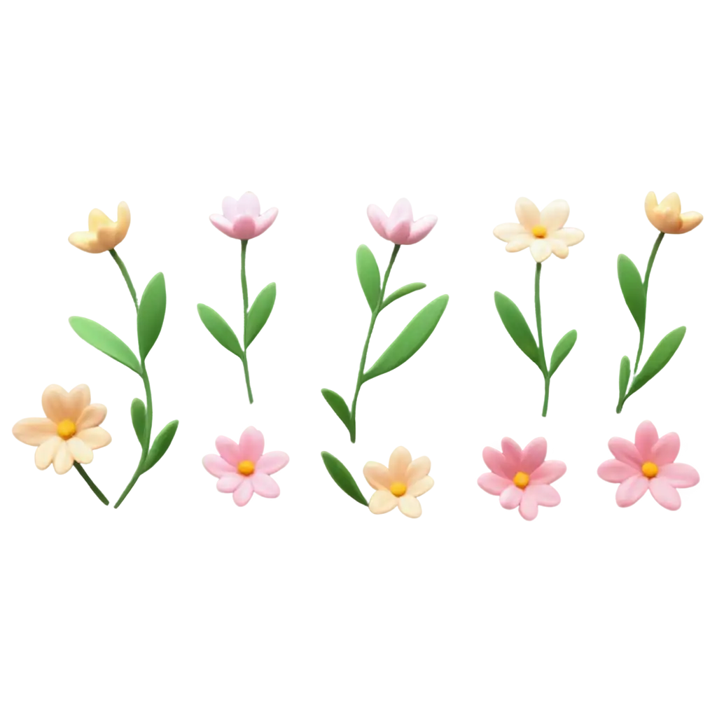 3D-Spring-Flowers-PNG-Image-for-Minimalistic-Design-Enthusiasts