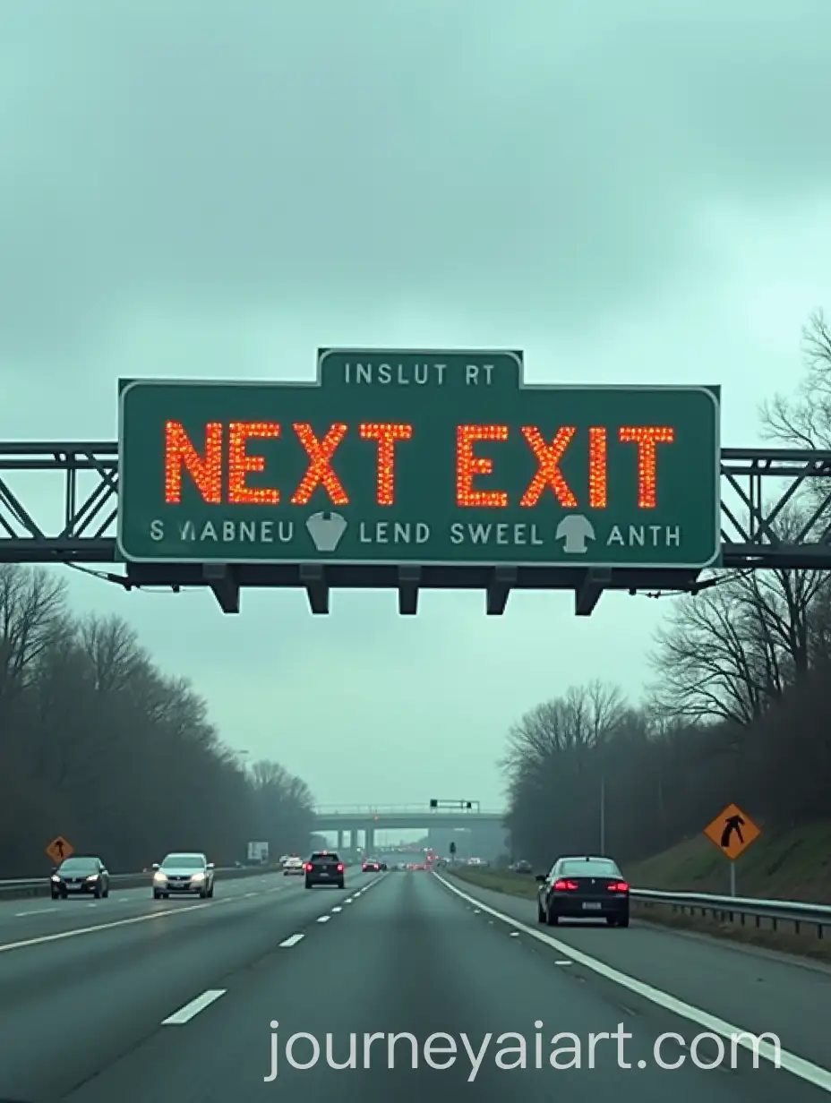 Conceptual-Highway-Sign-with-Bold-NEXTAI-Art-Prompt-Expansion-EXIT-Message