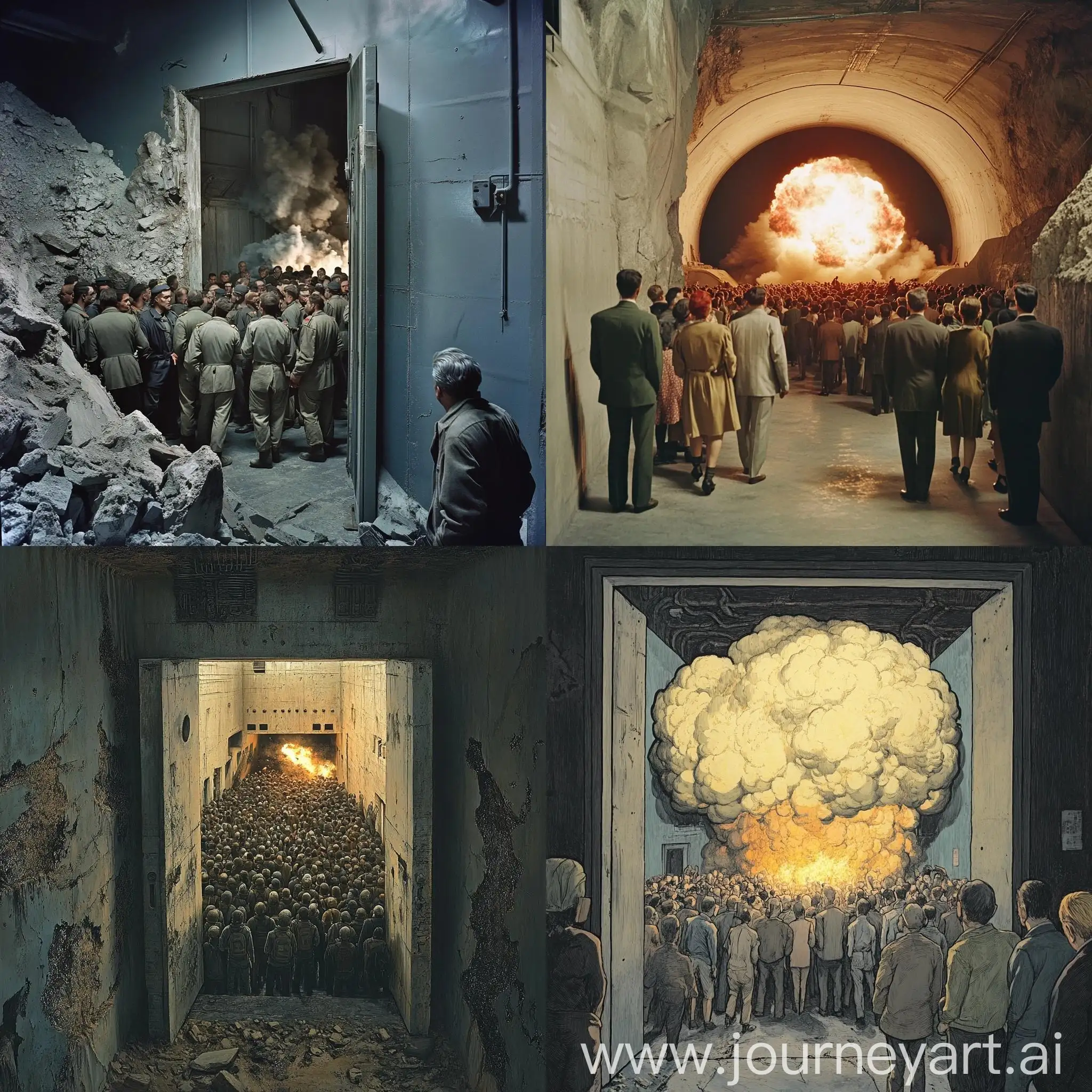 Crowd-in-Bunker-Witnessing-Atomic-Explosion