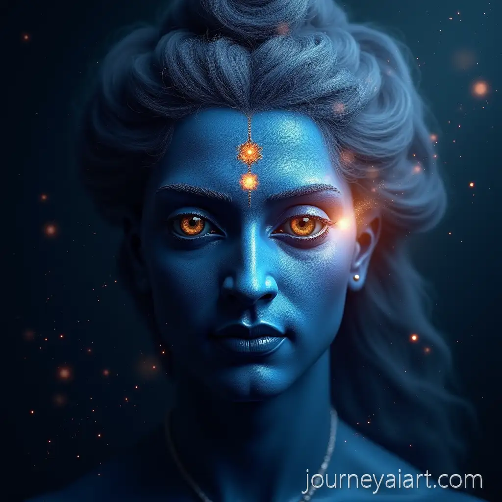 Godhead-Vishnu-with-Cosmic-Blue-SkinVishnu-cosmic-portrait-and-Stellar-Eyes