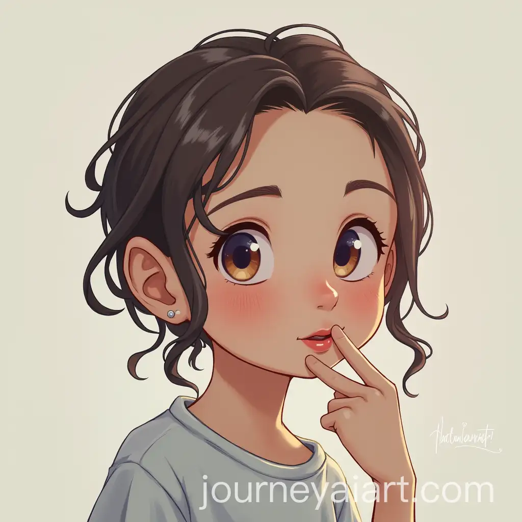 Young-Girl-with-Playful-Expression-in-a-Softly-Lit-Environment