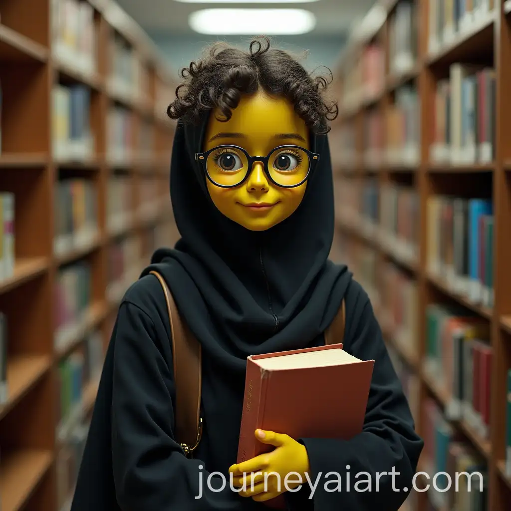 17YearOld-Girl-inAI-Image-Prompt-Expansion-Hijab-Reading-a-Book-in-the-Library