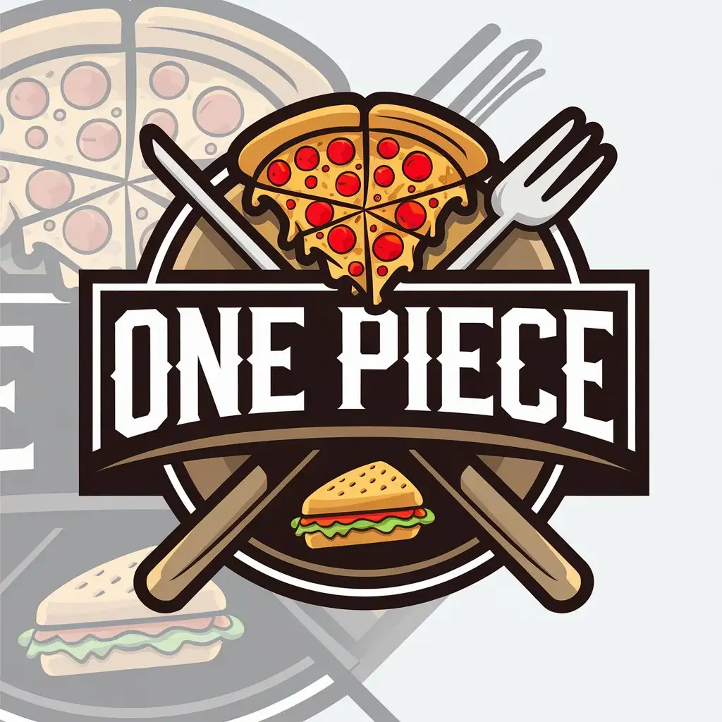 LOGO Design for One Piece Pizza Sandwich Theme for Restaurant Industry with Clear Background