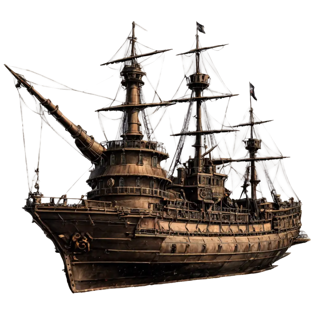 Steampunk-Warship-PNG-Image-Intricate-Design-for-Creative-Projects