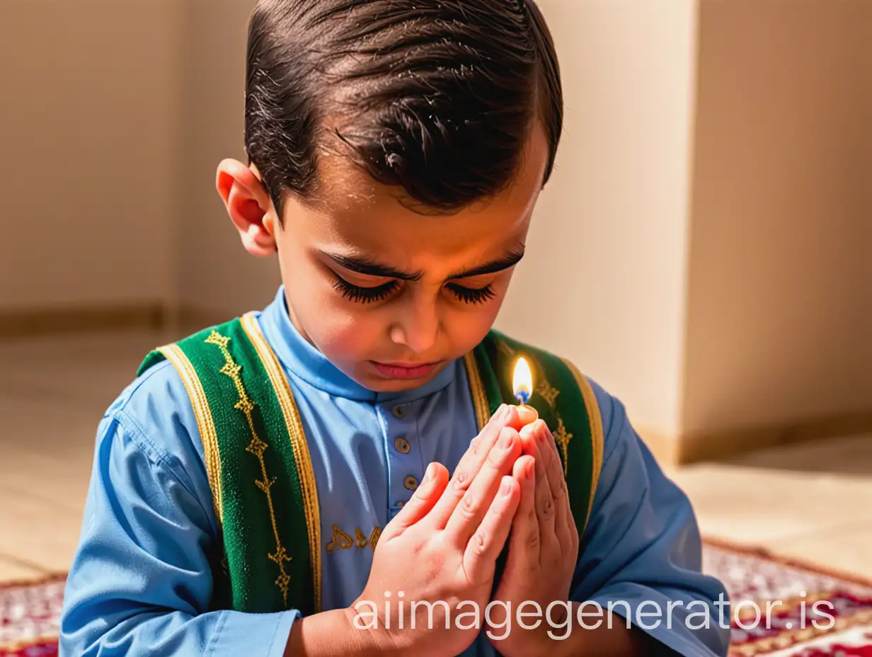 Young-Boy-Praying-for-the-First-Time-withAI-Image-Prompt-Expansion-Peaceful-Heart