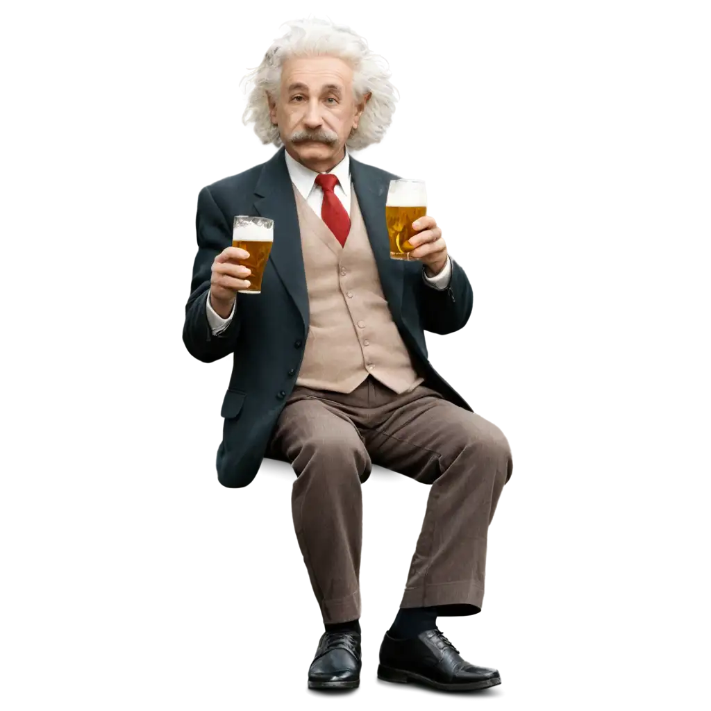 Einstein-Drinking-a-Beer-PNG-Image-Unique-Concept-and-Quality-Representation