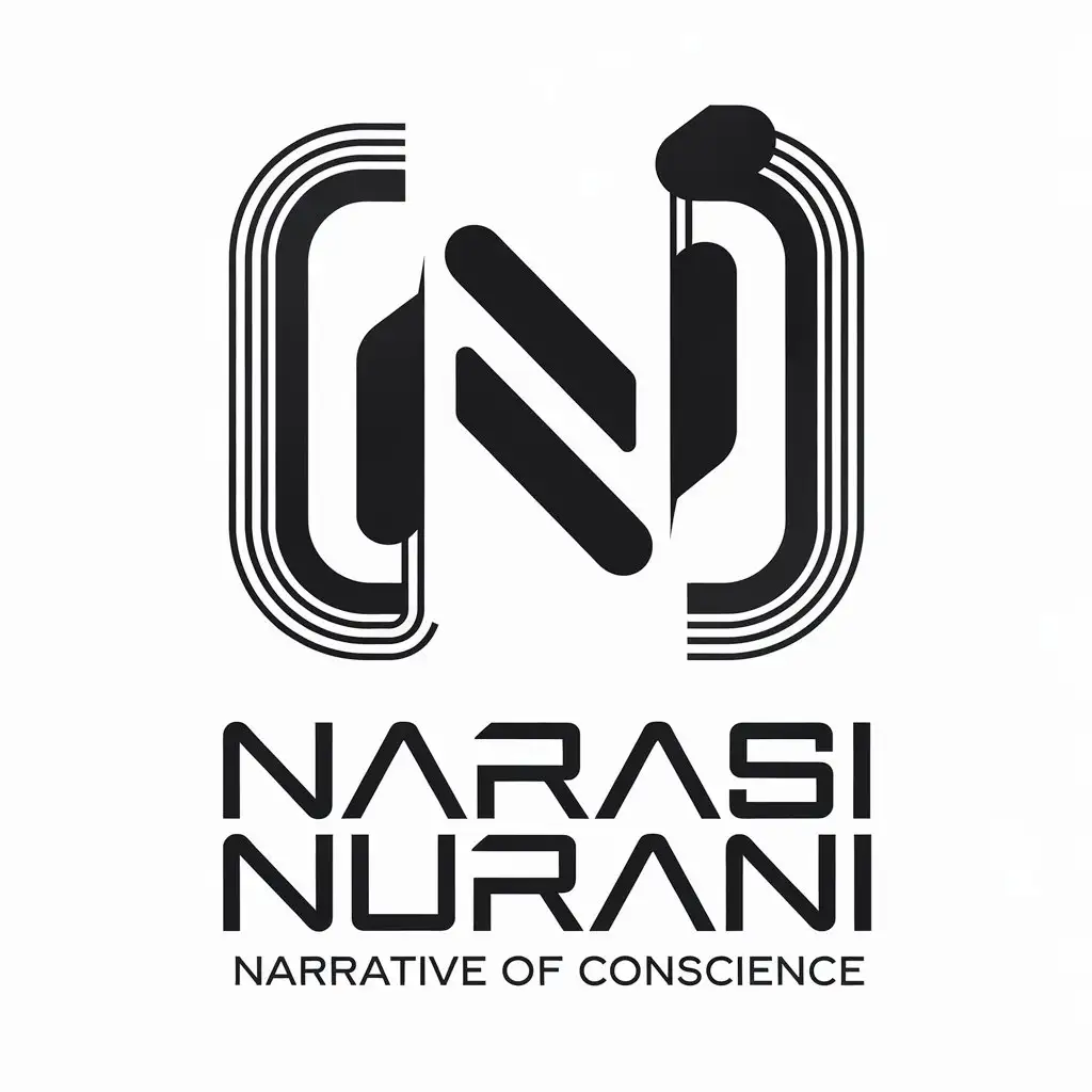 Futuristic HeartShaped N Logo for Narasi Nurani YouTube Channel