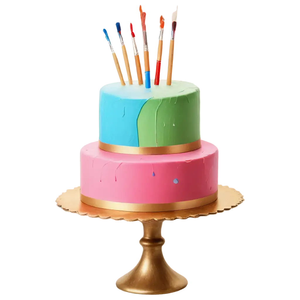 Vibrant-Asian-PaintsThemed-Celebration-Cake-PNG-for-Creative-Design-Projects