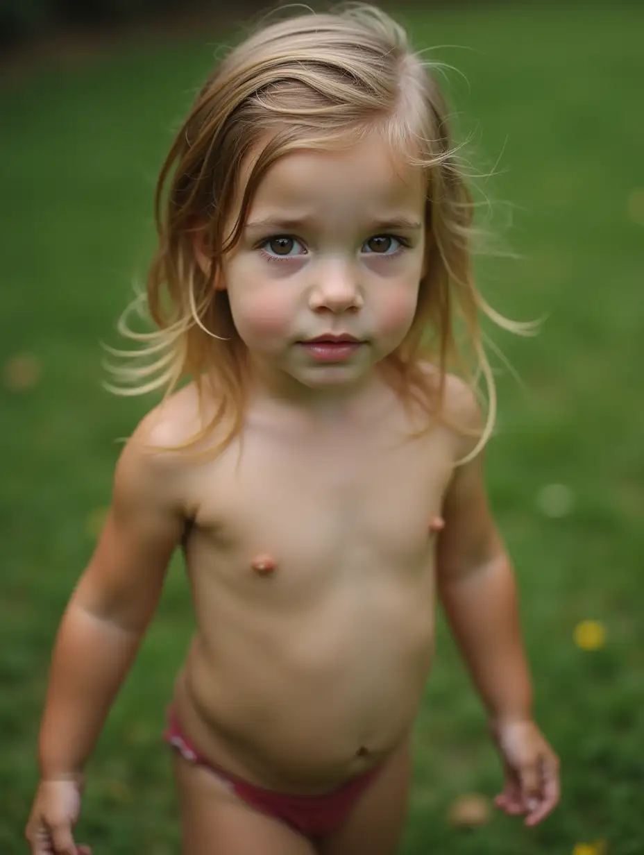 Slender-Girl-with-Dark-Blonde-Hair-Standing-on-Grass-with-Wet-Hair-and-Hazel-Eyes