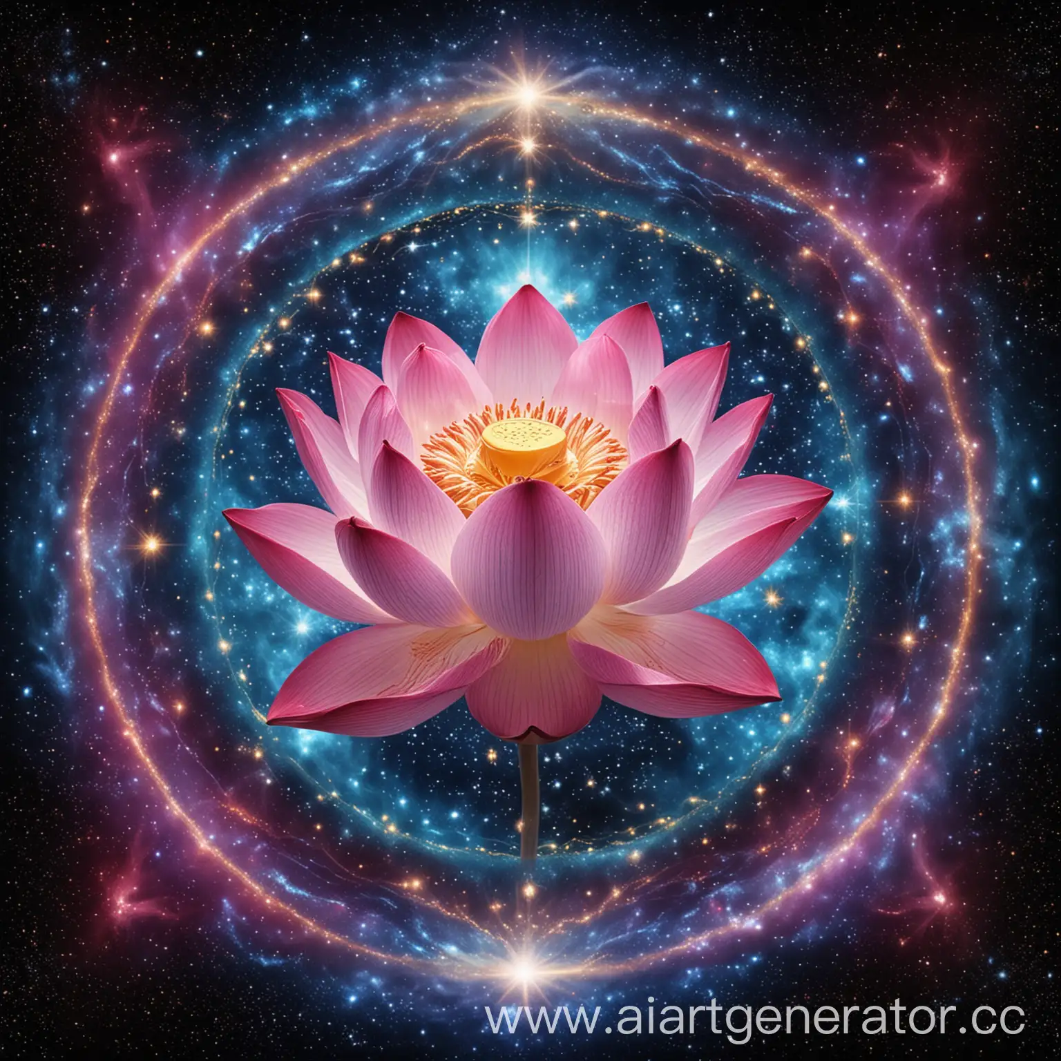 A-Vibrant-Lotus-Blooming-in-an-Astral-Cosmos