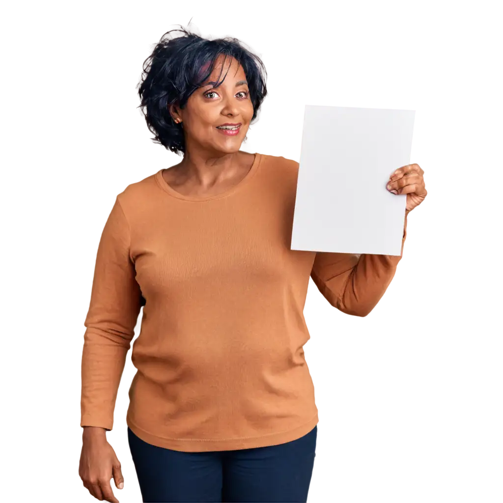 Elderly-Black-Woman-Holding-A4-Sheet-PNG-Image-for-Clarity-and-Quality