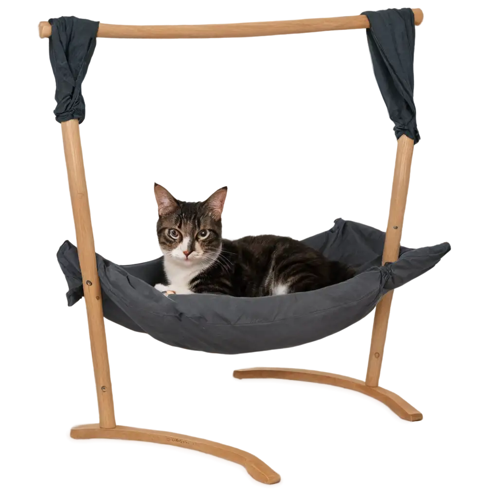 Stylish-and-Comfortable-Cat-Cot-PNG-A-Perfect-Haven-for-Your-Feline-Friend