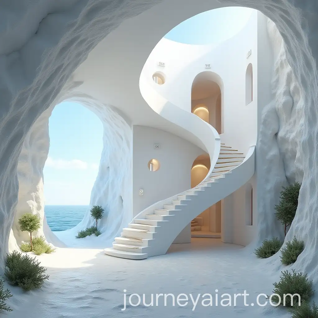 Minecraft-House-Built-into-Cliffside-with-Elegant-Interior