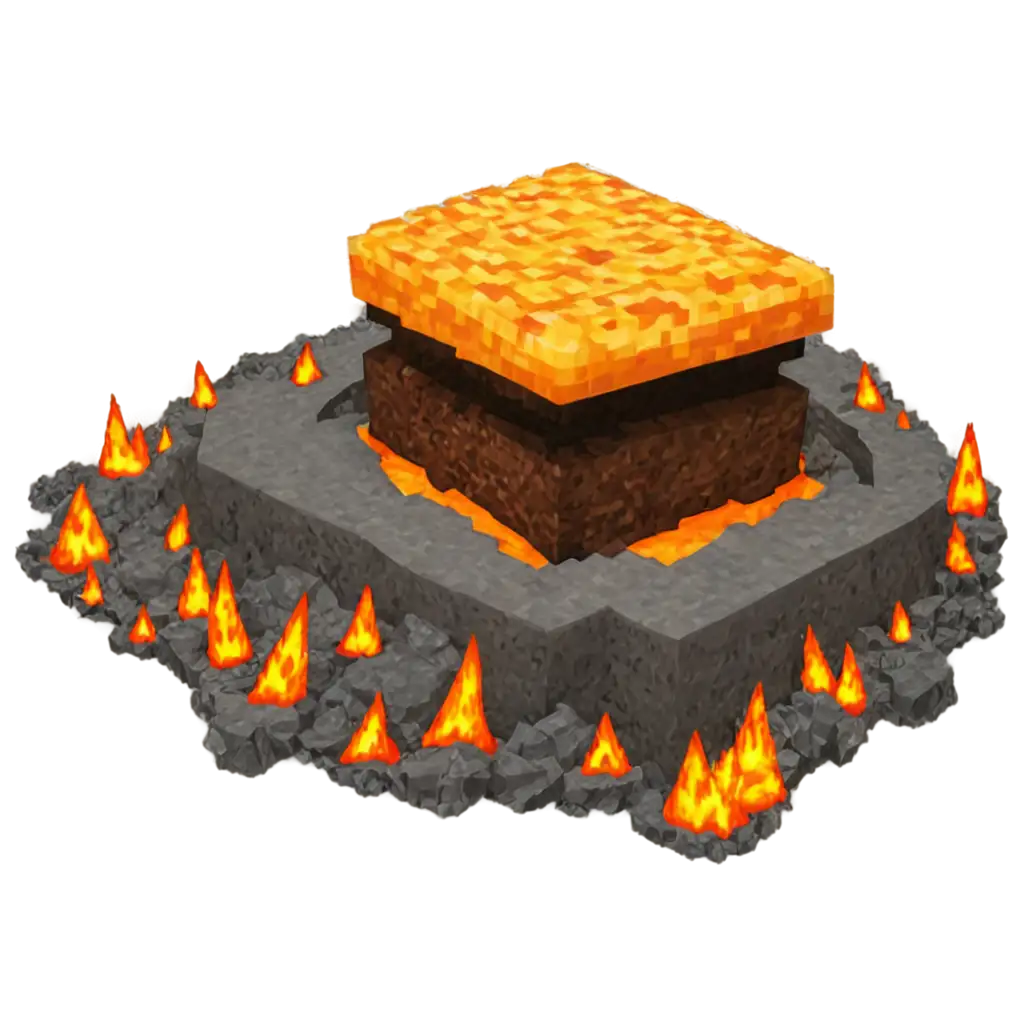 Minecraft-Hamburger-at-a-Volcano-PNG-HighQuality-Image-for-Creative-Projects