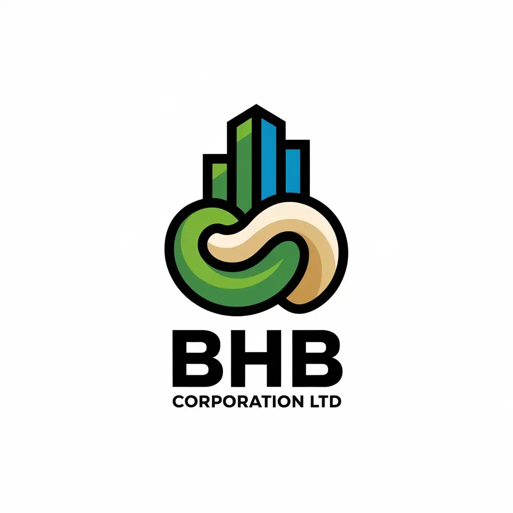 LOGO Design for BHB Corporation Ltd Cashew Building Symbol for Real Estate