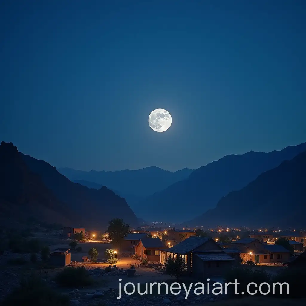 Serene-Moonlit-Night-in-a-Pakistani-Village