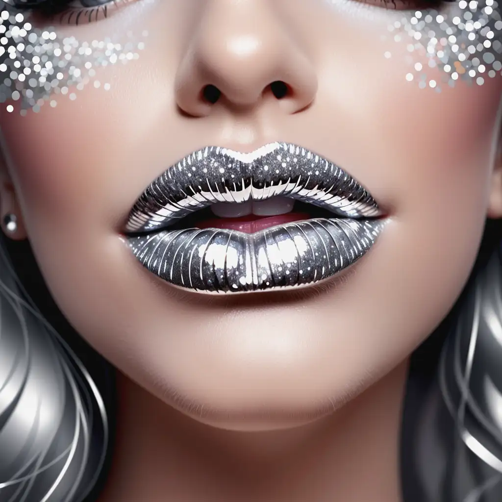 Shiny-Silver-Glitter-LipsAI-Image-Prompt-Expansion-with-Luscious-Detailing-in-Clipart-Style