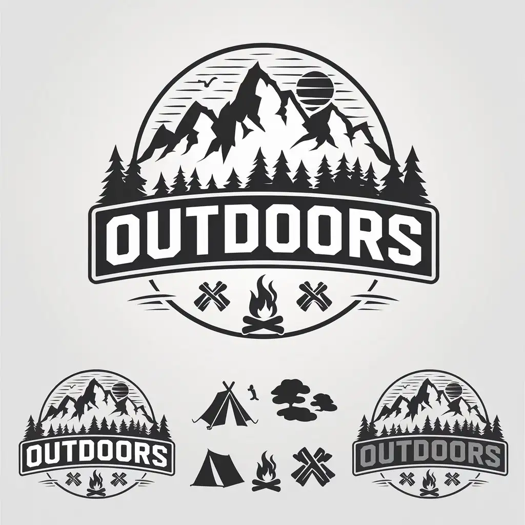 LOGO-Design-for-OUTDOORS-Vector-Design-with-Mountains-Forests-and-Nature-Theme