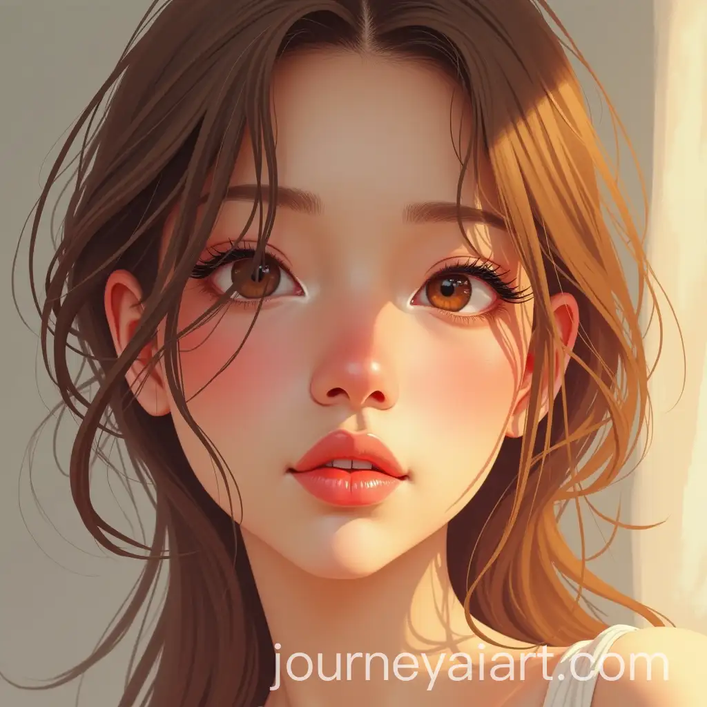 Lifelike-Portrait-of-a-Young-Woman-with-Distinctive-Features