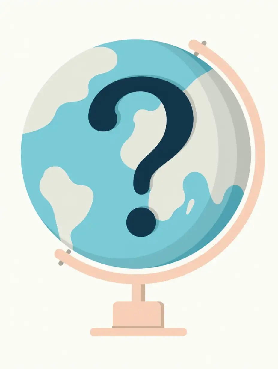Illustration-of-a-Globe-with-a-Question-Mark-Symbolizing-Global-Uncertainty