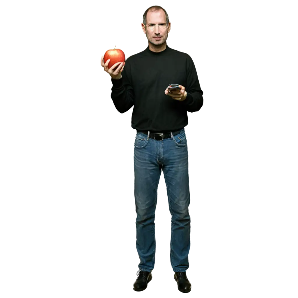 Steve-Jobs-with-Apple-PNG-Image-for-Professional-Use-and-Creative-Projects