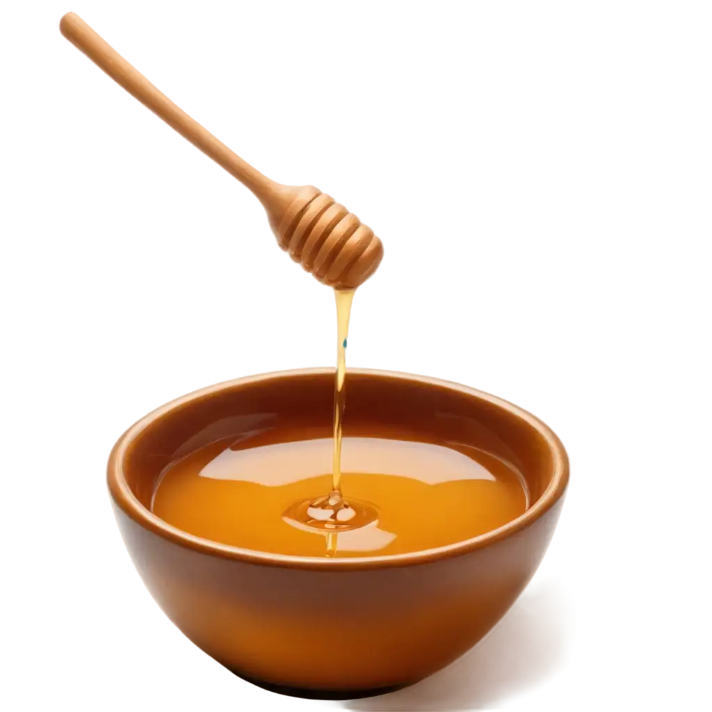 HighQuality-PNG-of-a-Brown-Bowl-of-Honey-for-Diverse-Digital-Use