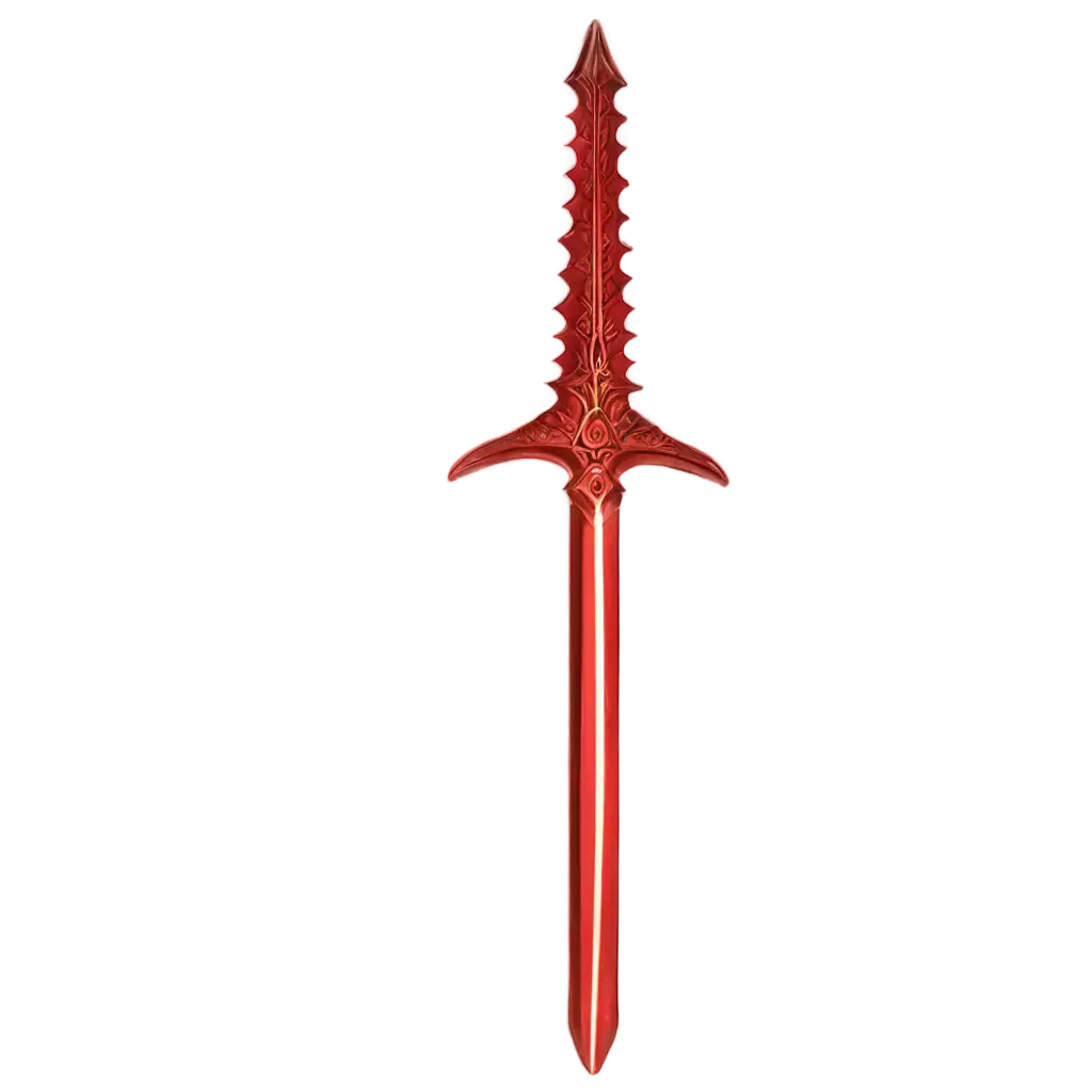 Stunning-Red-Sword-PNG-Metallic-Design-with-No-Background-for-Versatile-Use