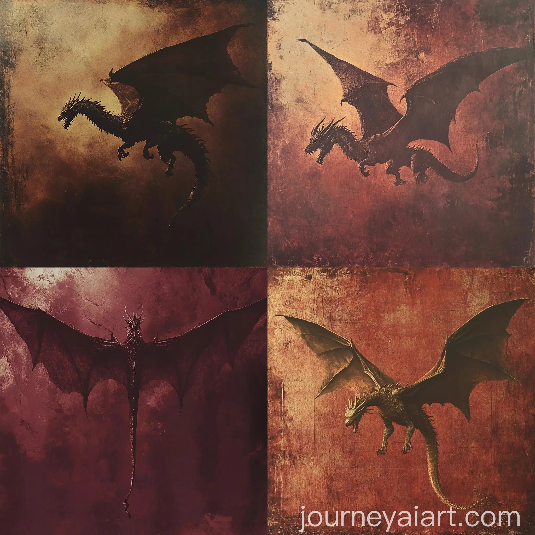 Minimalism-Art-Style-Dragon-by-Gustave-Le-Gray-Knight-Drone-View