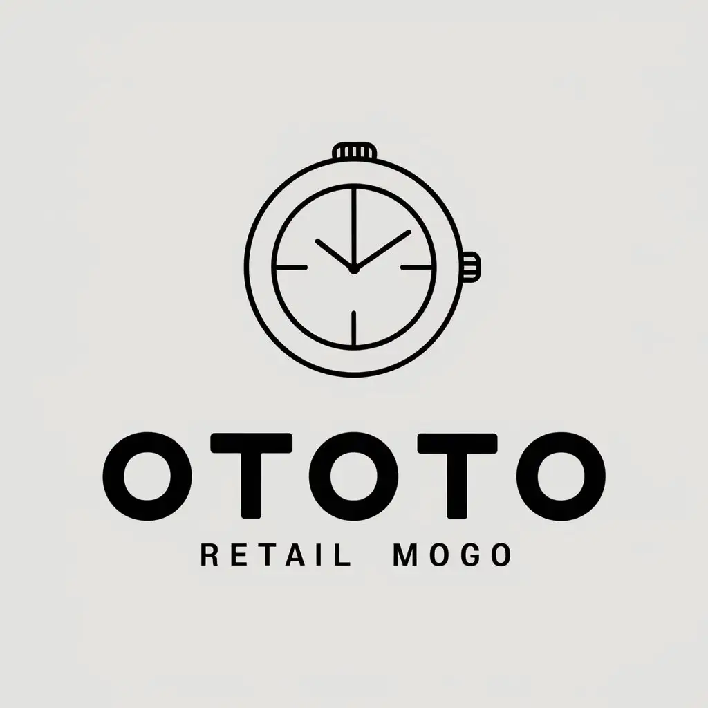 a vector logo design,with the text "ototo", main symbol:wristwatch,Moderate,be used in Retail industry,clear background