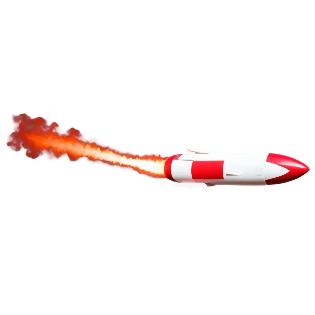 Red-and-White-Rocket-Spaceship-PNG-with-Smoke-Effect-HighQuality-Image-for-Web-and-Design-Use