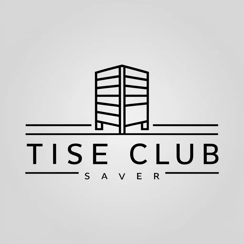 a logo design,with the text "Tise Club", main symbol:Server Rack,Minimalistic,be used in Technology industry,clear background