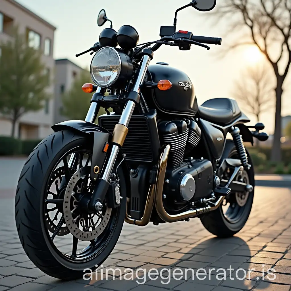 Classic-Motorcycle-on-Desert-Road