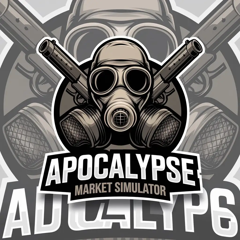 LOGO Design for Apocalypse Market Simulator PostApocalyptic Ruins with Bold Text and Modern Symbolism