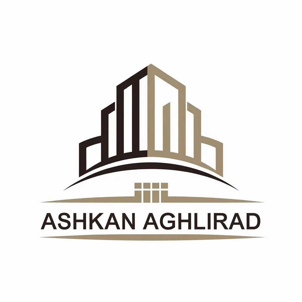 LOGO-Design-For-Ashkan-Aghlirad-Modern-Building-Symbol-for-Education-Industry