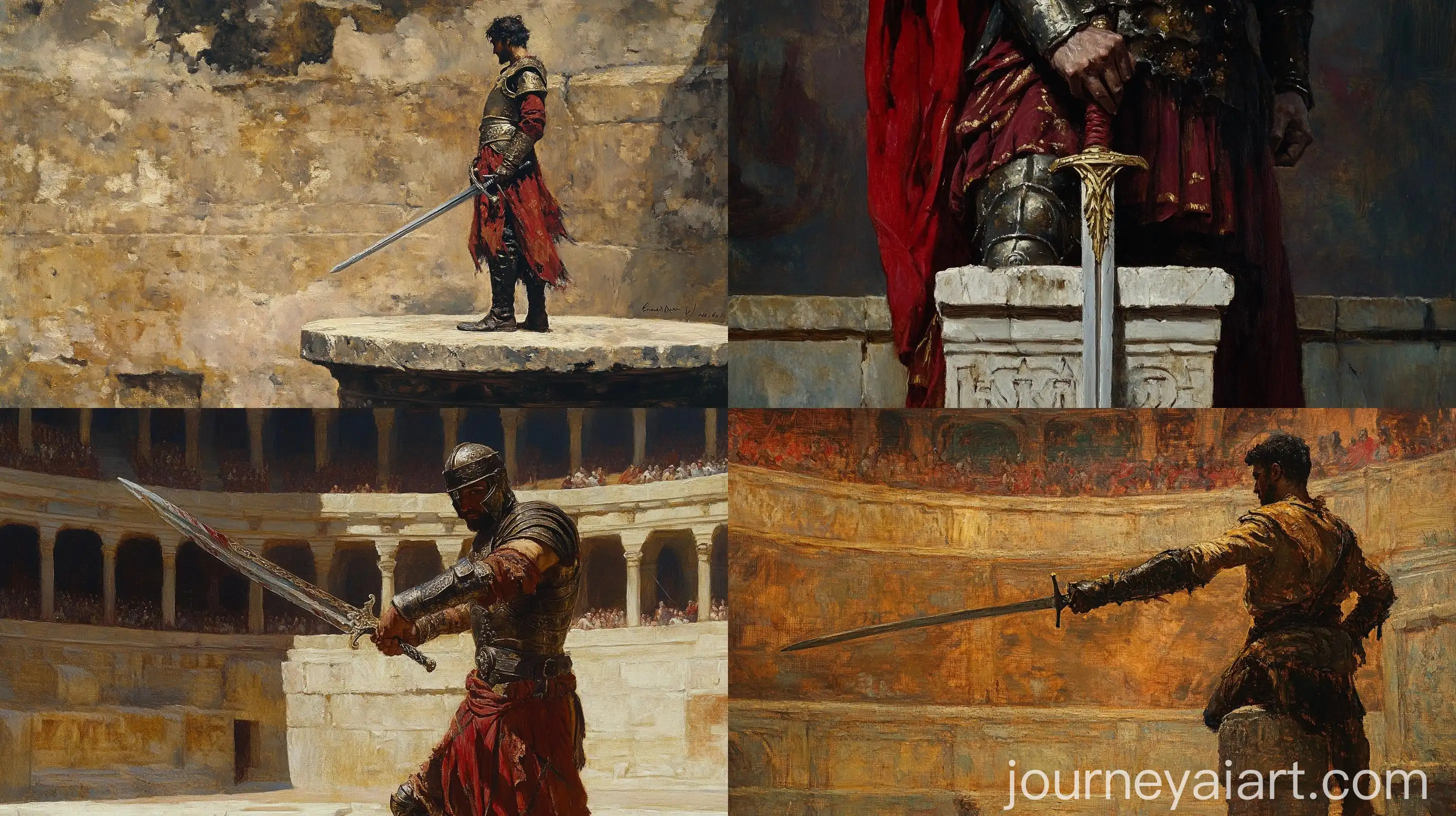 Spanish-Warrior-Standing-on-Stone-Column-with-Sword
