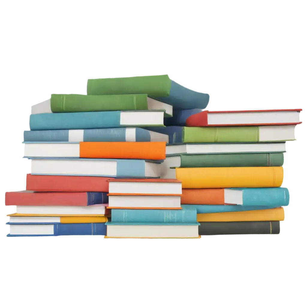 Vibrant-PNG-Image-of-a-Colourful-Bundle-of-Books-Enhance-Your-Content-with-HighQuality-Visuals