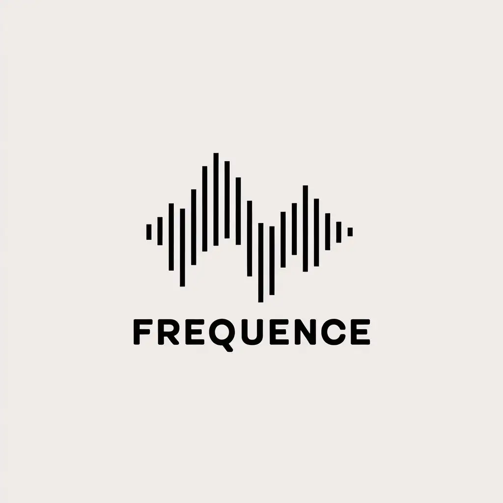 LOGO Design for Frequence Minimalistic Vector Logo with Frequency Symbol